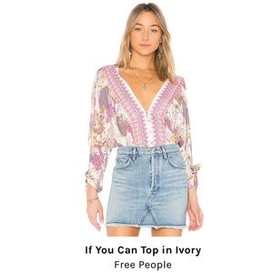 Free People If You Can Top in Ivory L